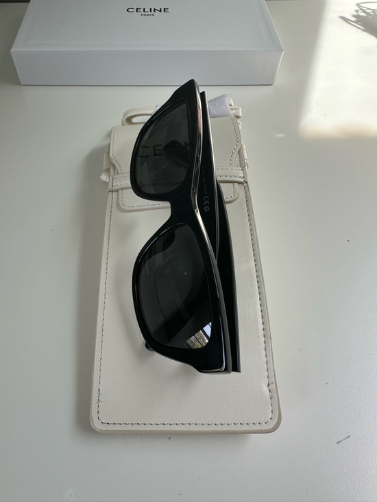 New Celine Black Sunglasses with Off White Crossbidy  Case. main image 6